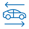 icono de un coche con una flecha superior en un sentido y una inferior en el otro